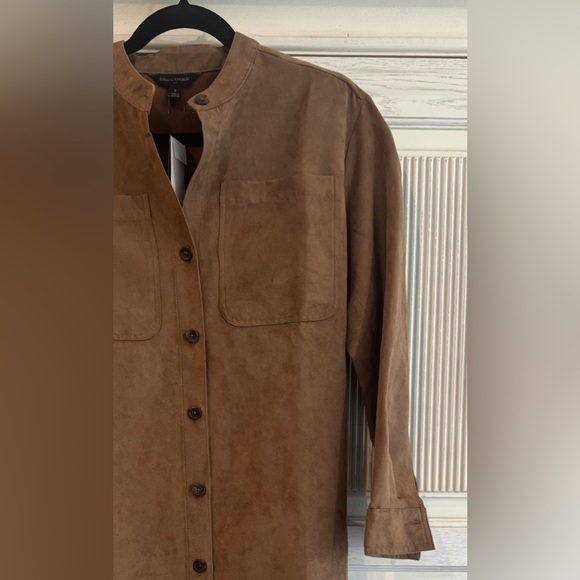 Banana Republic Brown Faux Suede Shirtdress, Small - Picture 14 of 14
